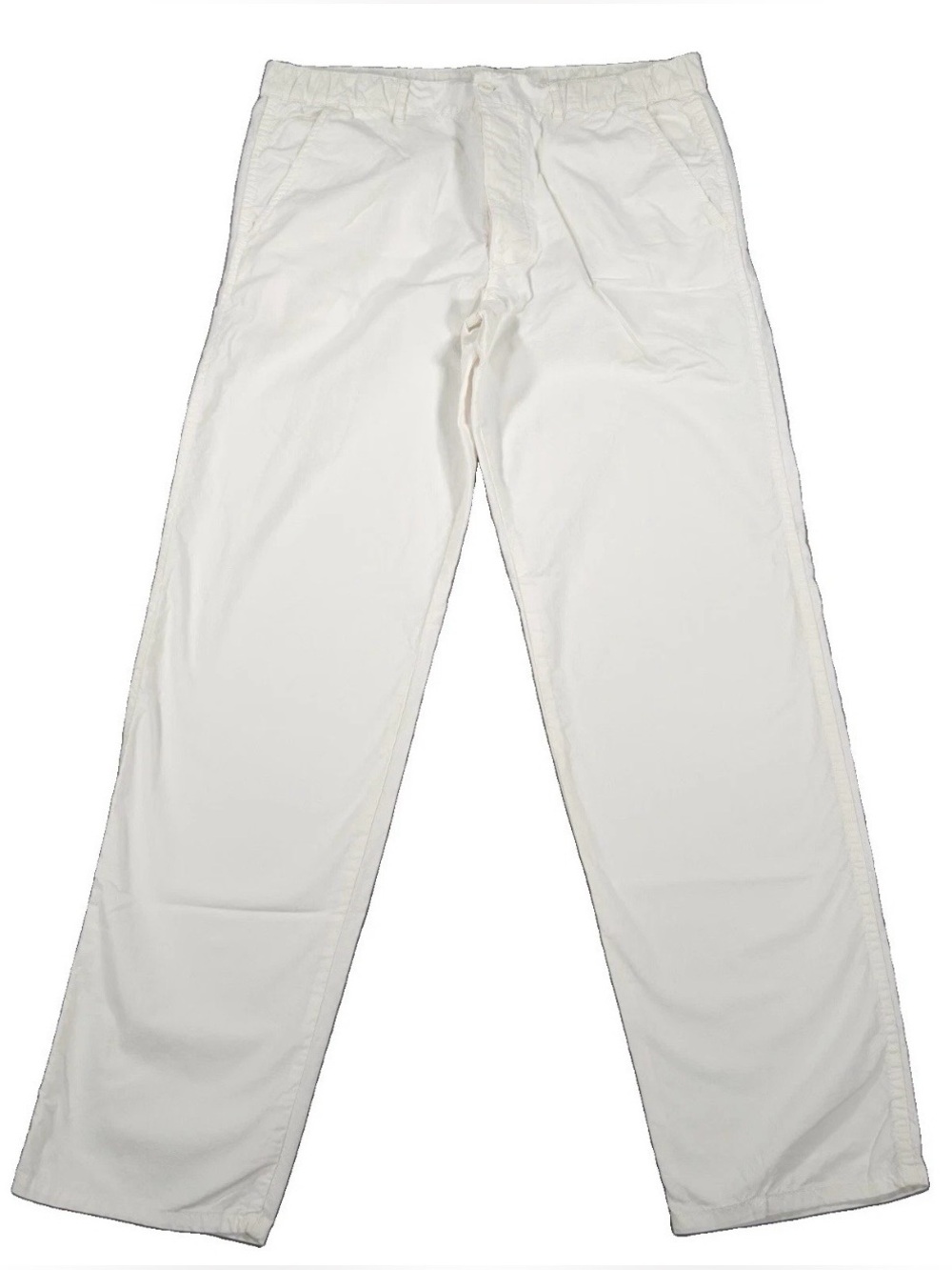 Vintage Brittania Ideas In Work 32x33 (Fits 36x32) White Cotton Straight Chino